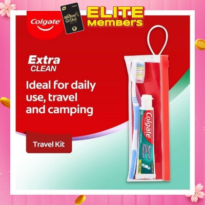COLGATE Colgate Travel Packset (1 x Maximum Cavity Protection Fresh Cool Mint Toothpaste and 1 x Extra Clean Toothbrush)