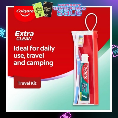 COLGATE Colgate Travel Packset (1 x Maximum Cavity Protection Fresh Cool Mint Toothpaste and 1 x Extra Clean Toothbrush)