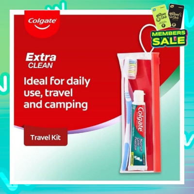 COLGATE Colgate Travel Packset (1 x Maximum Cavity Protection Fresh Cool Mint Toothpaste and 1 x Extra Clean Toothbrush)