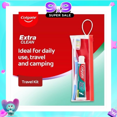 COLGATE - Colgate Travel Packset (1 x Maximum Cavity Protection Fresh Cool Mint Toothpaste and 1 x Extra Clean Toothbrush) image