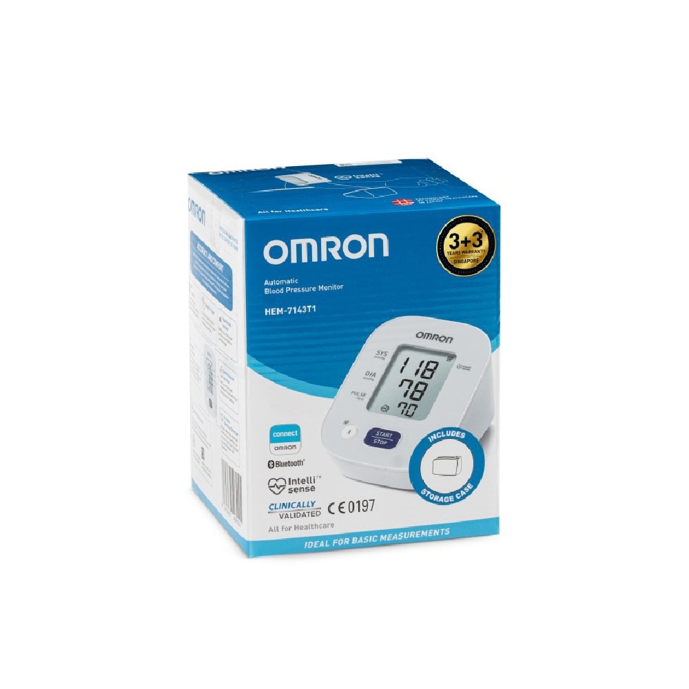 Upper Arm Blood Pressure Monitor Hem 7143T (With Wireless Bluetooth) 1s