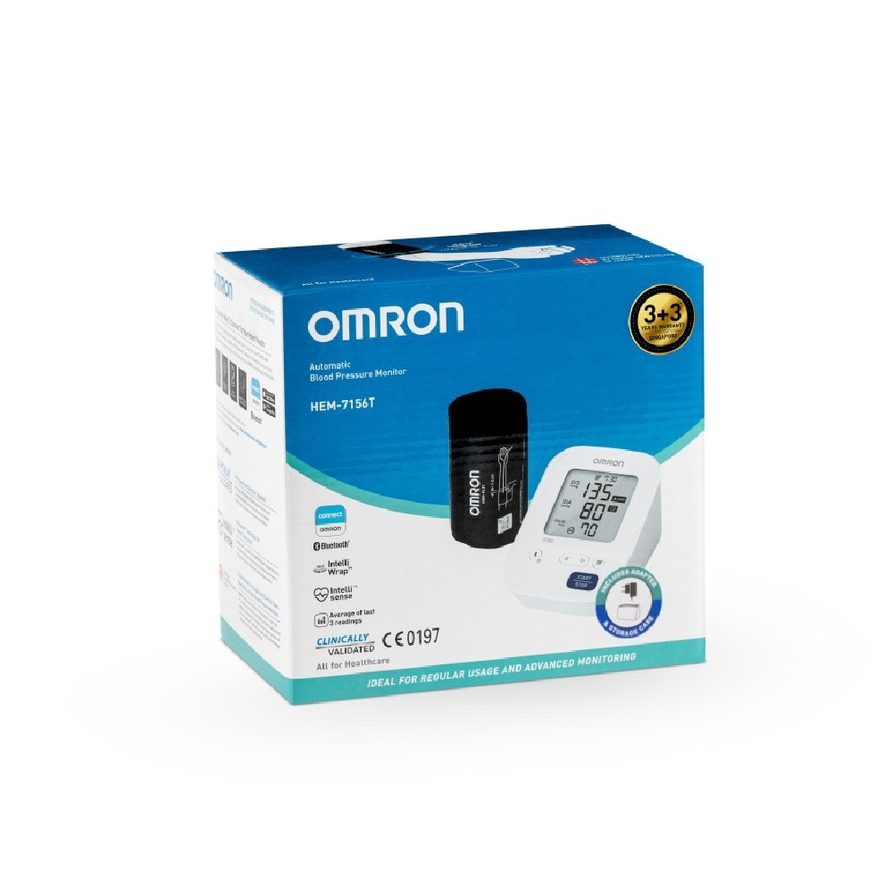 Upper Arm Blood Pressure Monitor Hem 7156T-A (With Wireless Bluetooth) 1s