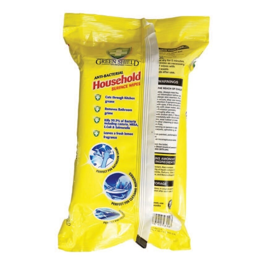 Greenshield Anti-Bacterial Household Wet Wipes 70s