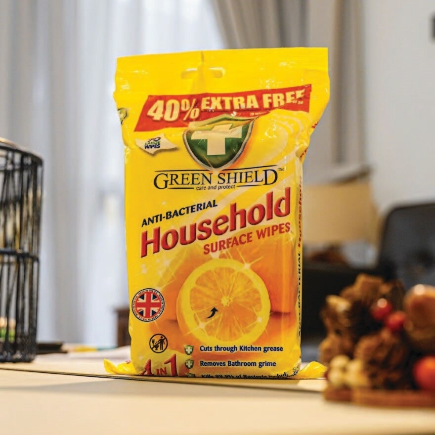Greenshield Anti-Bacterial Household Wet Wipes 70s