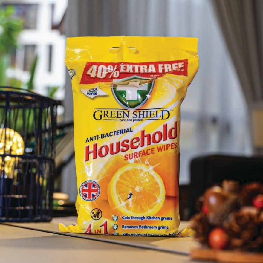 Greenshield Anti-Bacterial Household Wet Wipes 70s