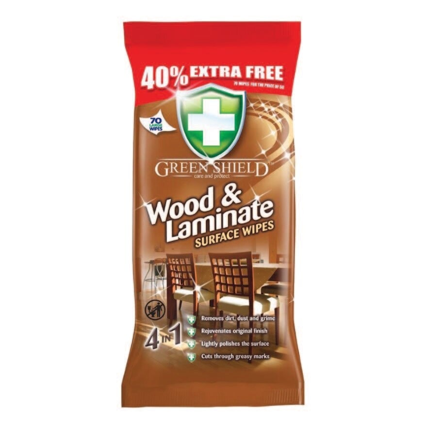 Greenshield Wood Surface Wet Wipes 70s