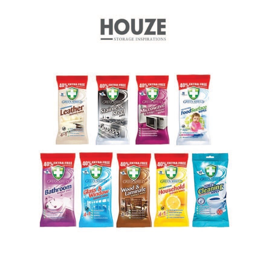 Greenshield Glass & Window Wet Wipes 70s