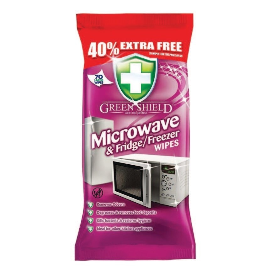 Greenshield Microwave & Fridge Freezer Wet Wipes 70s