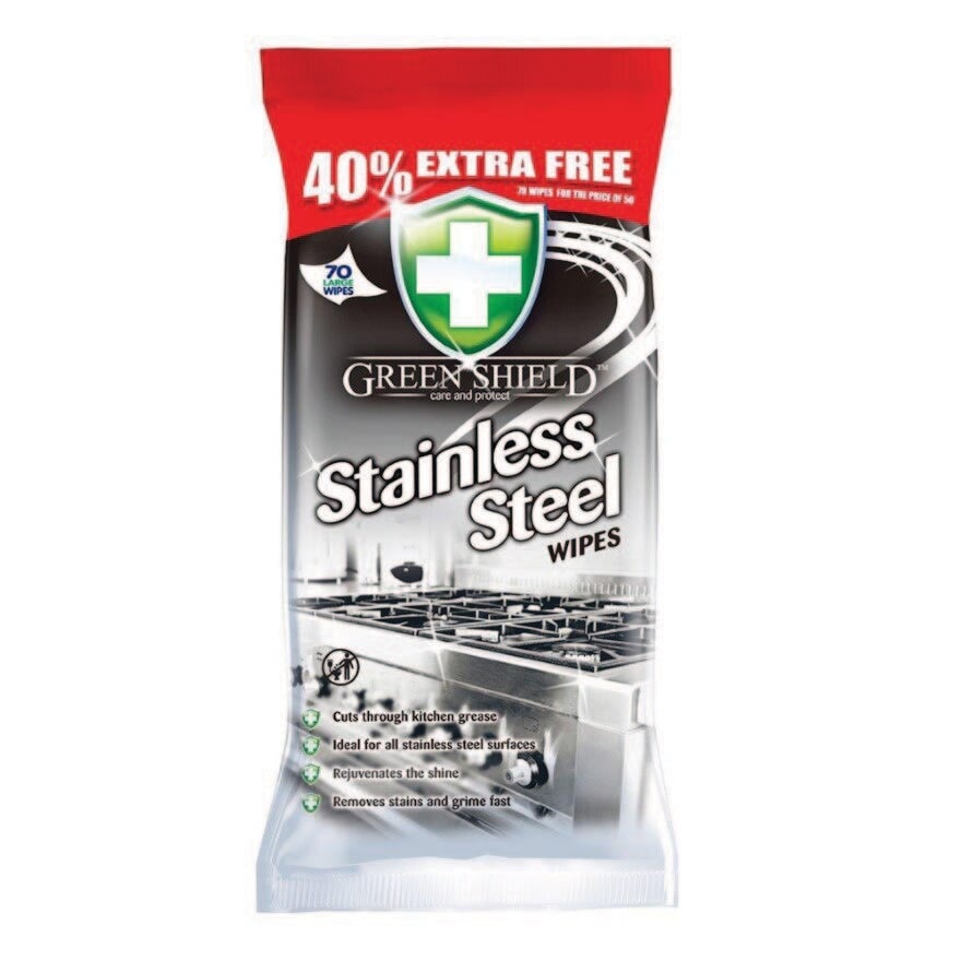 Greenshield Stainless Steel Wet Wipes 70s