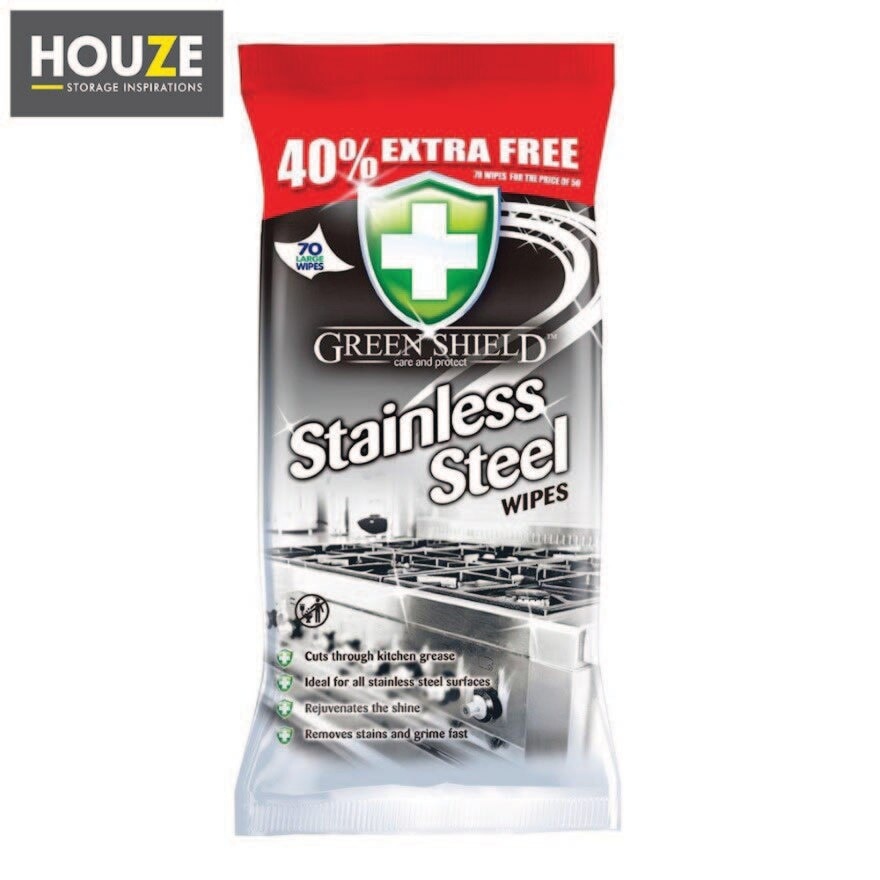 Greenshield Stainless Steel Wet Wipes 70s