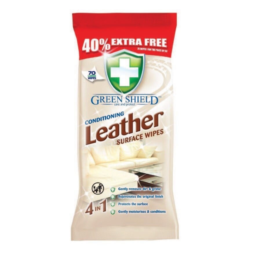 Greenshield Conditioning Leather Wet Wipes 70s