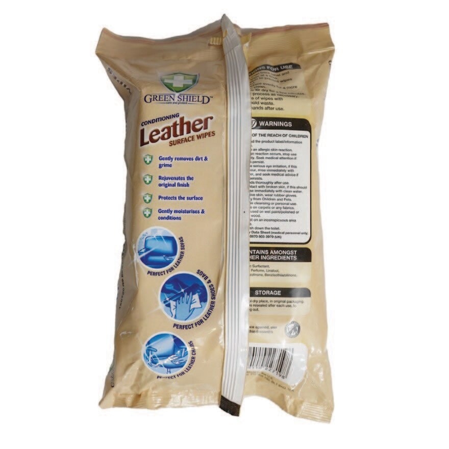 Greenshield Conditioning Leather Wet Wipes 70s