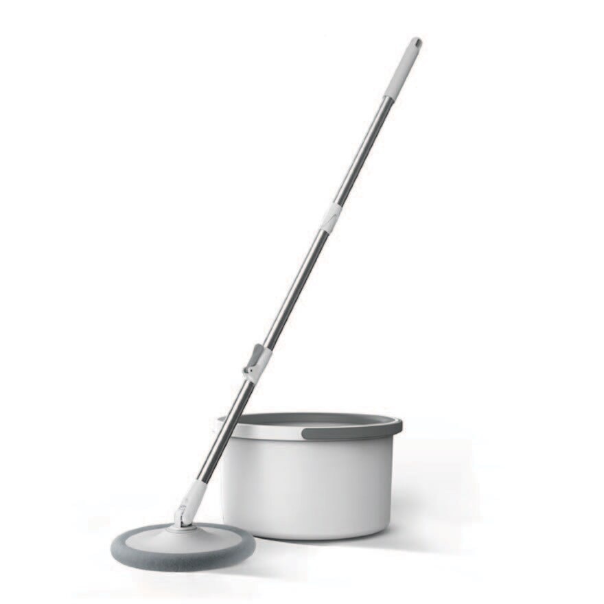 Clean Water Spin Mop Grey (Dual bucket system + Separates clean and dirty water) 1s