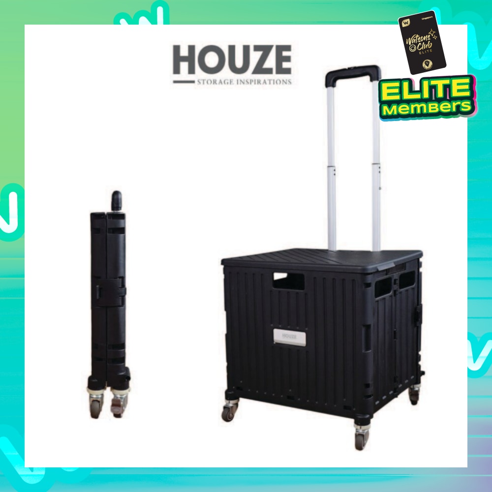 Moveet Foldable Shopping Trolley Black 1s