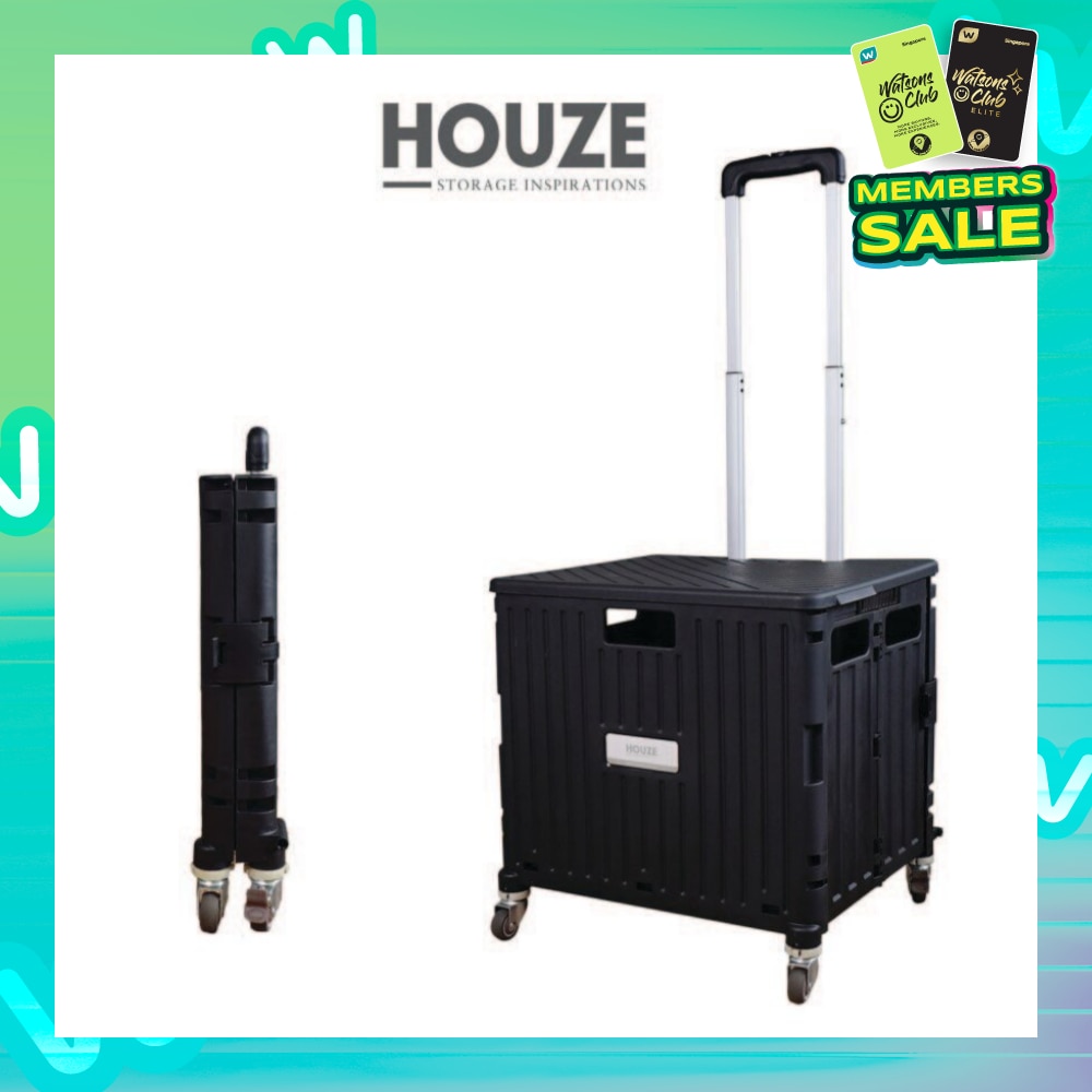 Moveet Foldable Shopping Trolley Black 1s