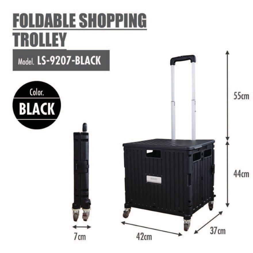 Moveet Foldable Shopping Trolley Black 1s