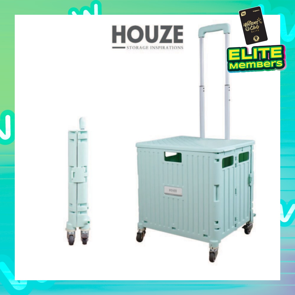 HOUZE Moveet Foldable Shopping Trolley Green 1s