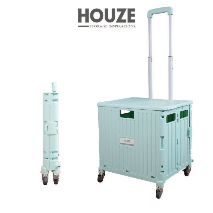 HOUZE Moveet Foldable Shopping Trolley Green 1s