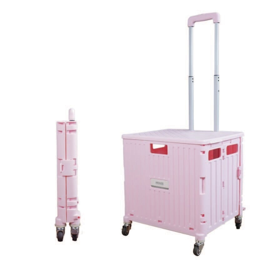 Moveet Foldable Shopping Trolley Pink 1s