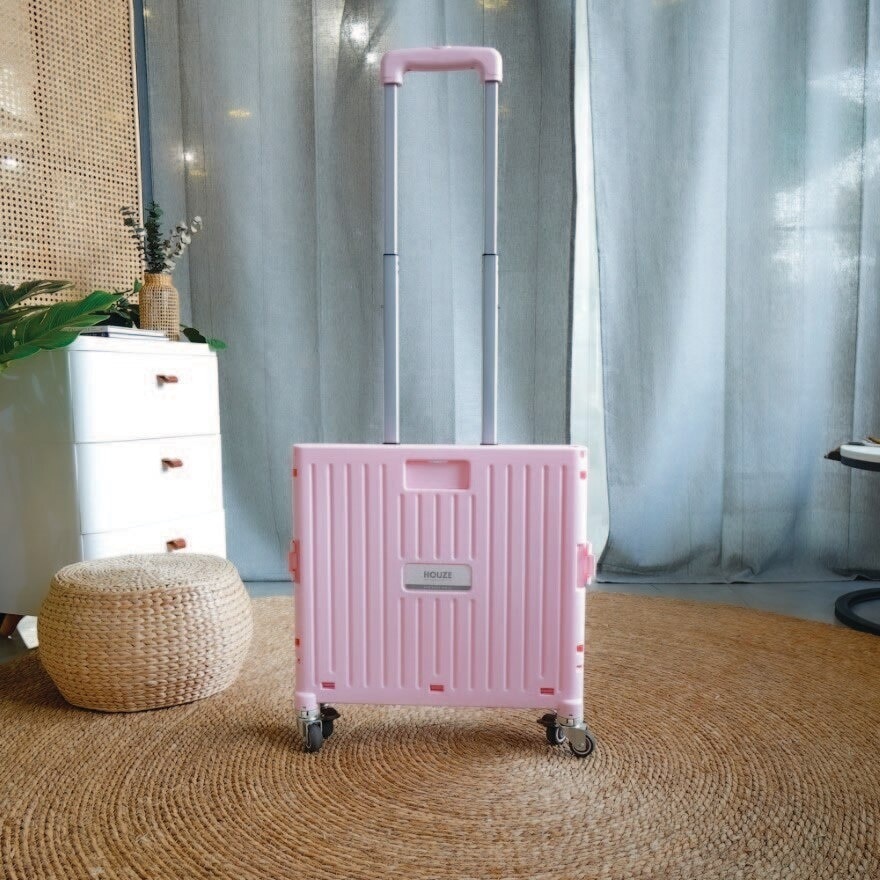 Moveet Foldable Shopping Trolley Pink 1s