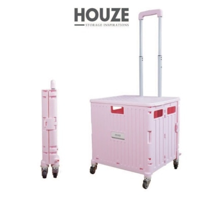 HOUZE Moveet Foldable Shopping Trolley Pink 1s