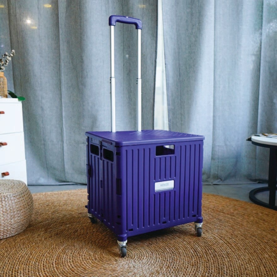 Moveet Foldable Shopping Trolley Purple 1s