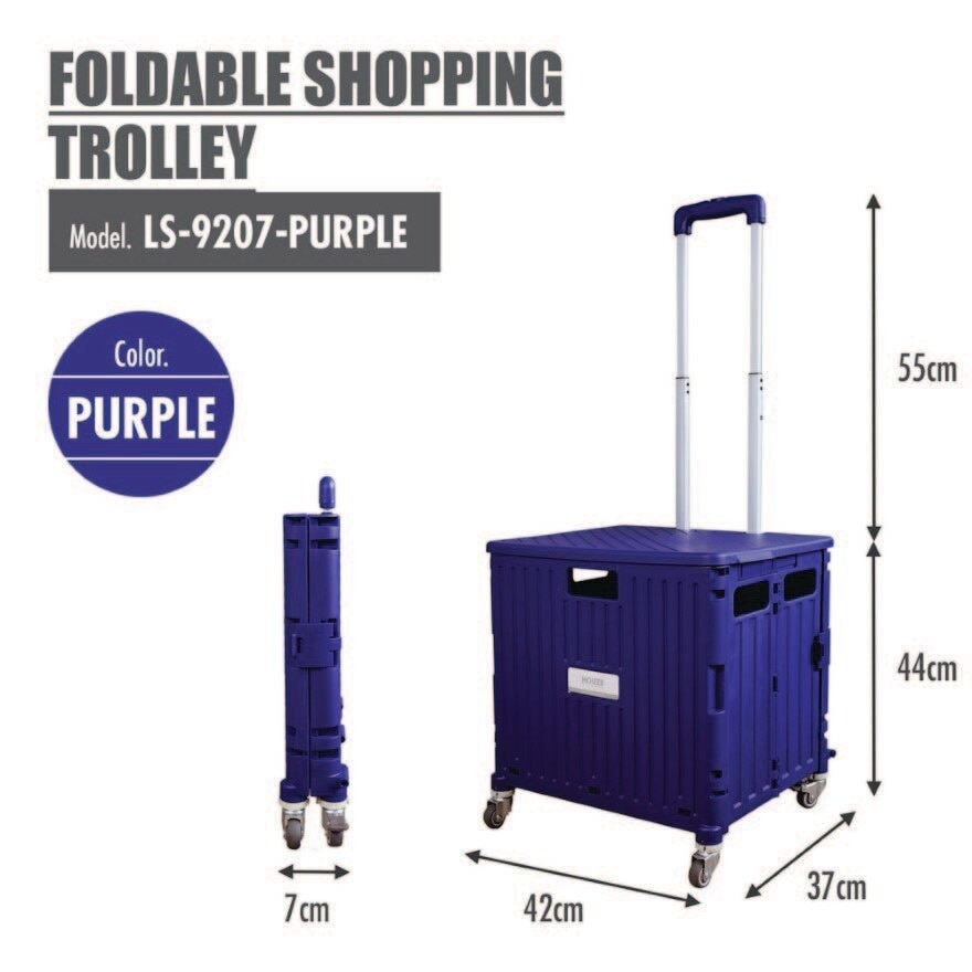 Moveet Foldable Shopping Trolley Purple 1s