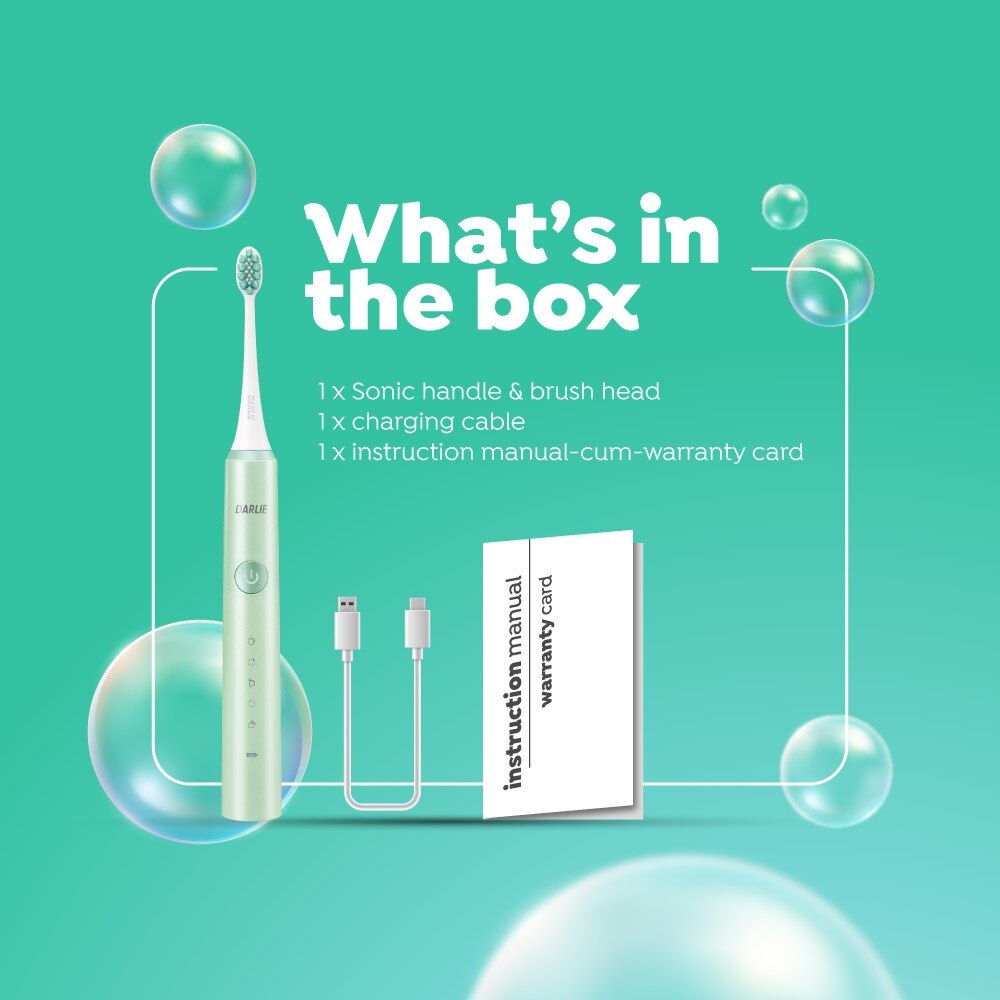 ET5 Sonic Power Rechargeable Electric Toothbrush Grape Green Color 1s