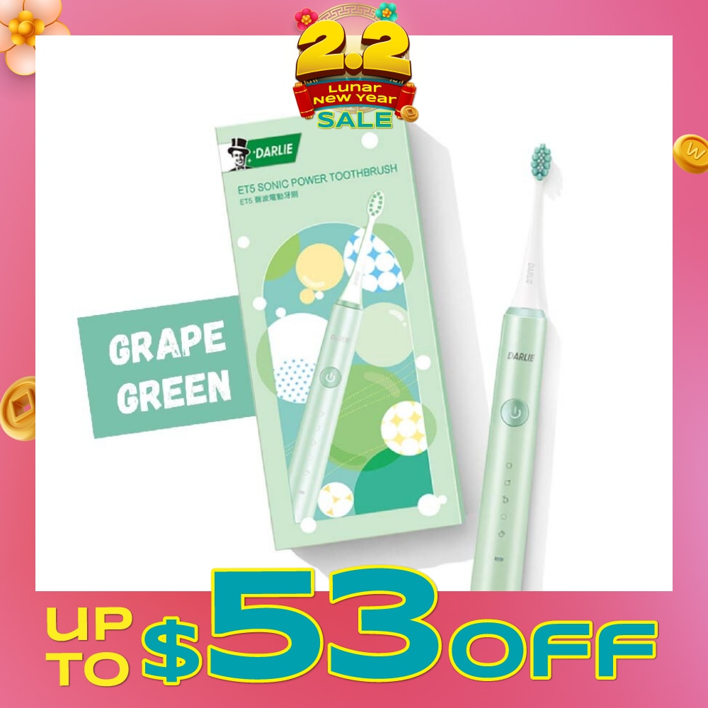 ET5 Sonic Power Rechargeable Electric Toothbrush Grape Green Color 1s