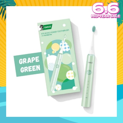 DARLIE ET5 Sonic Power Rechargeable Electric Toothbrush Grape Green Color (5 Superior Cleaning Modes) 1s