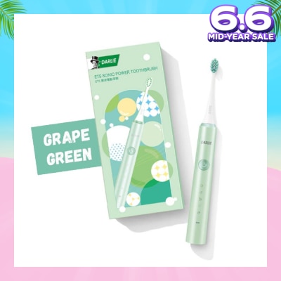 DARLIE ET5 Sonic Power Rechargeable Electric Toothbrush Grape Green Color (5 Superior Cleaning Modes) 1s