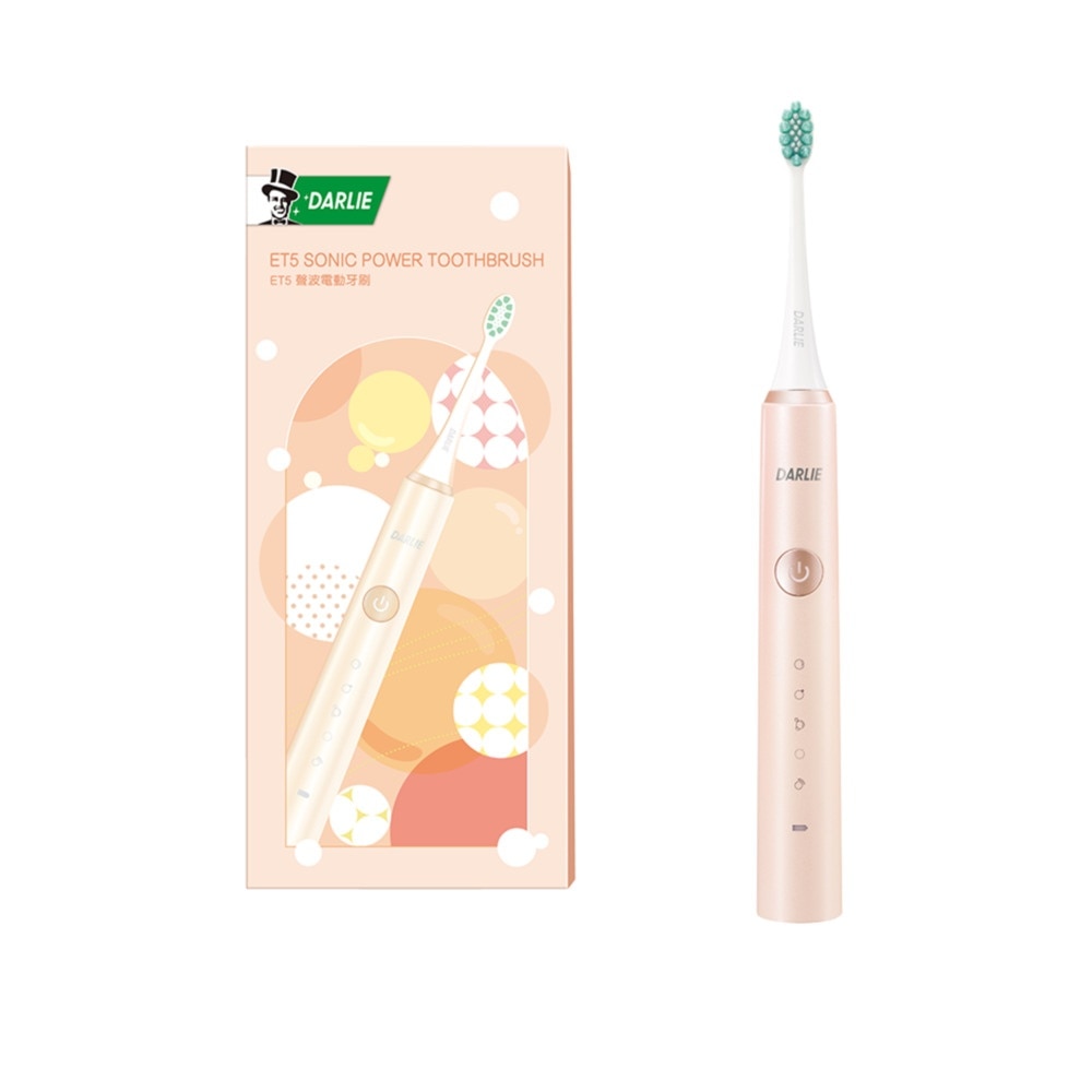 ET5 Sonic Power Rechargeable Electric Toothbrush Creamy Pink Color 1s