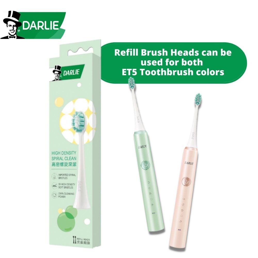 ET5 Sonic Power Rechargeable Electric Toothbrush Refill Replacement Head 2s