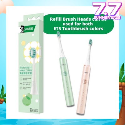 DARLIE ET5 Sonic Power Rechargeable Electric Toothbrush Refill Replacement Heads 2s (Expiry: Sept`2025)