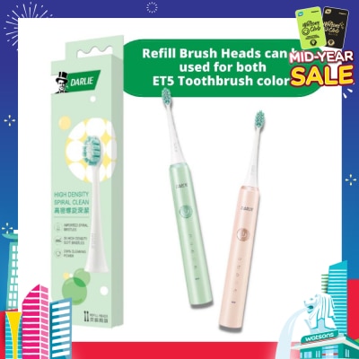 DARLIE ET5 Sonic Power Rechargeable Electric Toothbrush Refill Replacement Heads 2s (Expiry: Sept`2025)