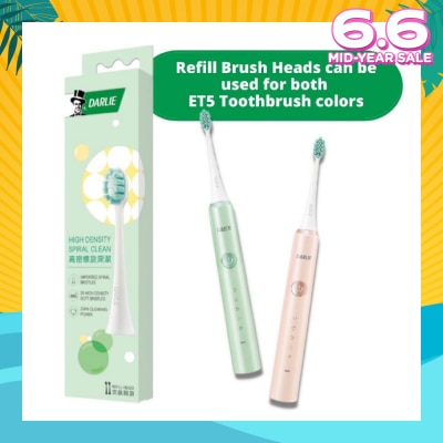 DARLIE ET5 Sonic Power Rechargeable Electric Toothbrush Refill Replacement Heads 2s (Expiry: Sept`2025)