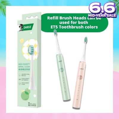 DARLIE ET5 Sonic Power Rechargeable Electric Toothbrush Refill Replacement Heads 2s (Expiry: Sept`2025)