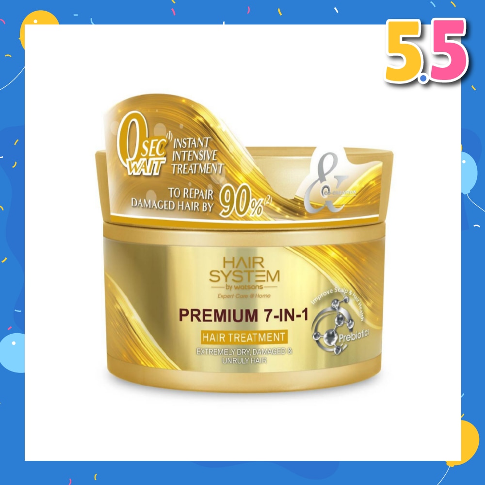 HAIR SYSTEM BY WATSONS Premium 7-In-1 Hair Treatment (Repair Hair by 90%) 180ml