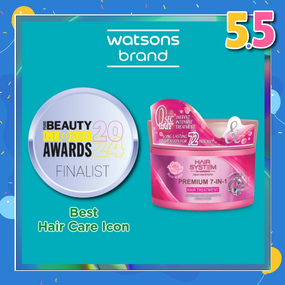 Premium 7-In-1 Hair Treatment Rose Water (Long Lasting Hydration for 72Hours) 180ml