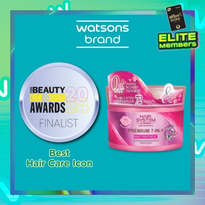 HAIR SYSTEM BY WATSONS Premium 7-In-1 Hair Treatment Rose Water (Long Lasting Hydration for 72Hours) 180ml