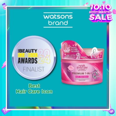 HAIR SYSTEM BY WATSONS Premium 7-In-1 Hair Treatment Rose Water (Long Lasting Hydration for 72Hours) 180ml