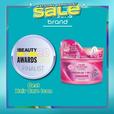 HAIR SYSTEM BY WATSONS - Premium 7-In-1 Hair Treatment Rose Water (Long Lasting Hydration for 72Hours) 180ml