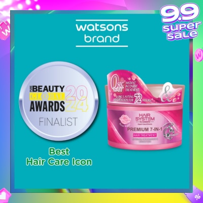 HAIR SYSTEM BY WATSONS Premium 7-In-1 Hair Treatment Rose Water (Long Lasting Hydration for 72Hours) 180ml