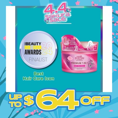 HAIR SYSTEM BY WATSONS - Premium 7-In-1 Hair Treatment Rose Water (Long Lasting Hydration for 72Hours) 180ml