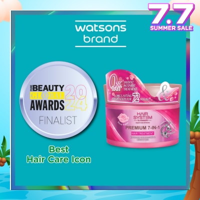 HAIR SYSTEM BY WATSONS Premium 7-In-1 Hair Treatment Rose Water (Long Lasting Hydration for 72Hours) 180ml