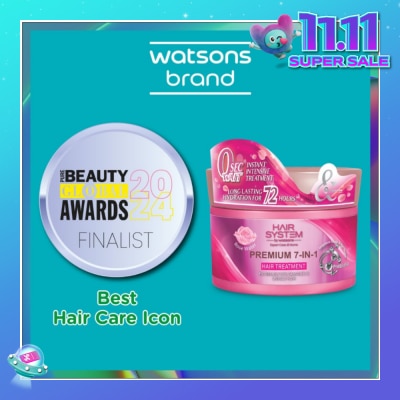 HAIR SYSTEM BY WATSONS Premium 7-In-1 Hair Treatment Rose Water (Long Lasting Hydration for 72Hours) 180ml