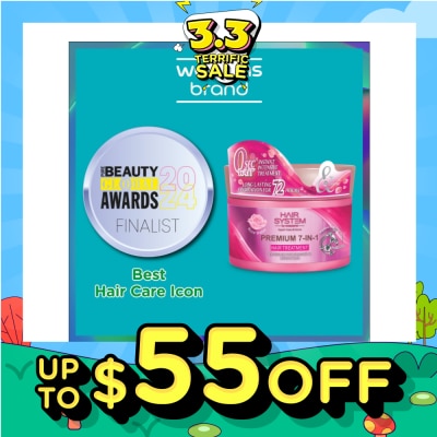 HAIR SYSTEM BY WATSONS Premium 7-In-1 Hair Treatment Rose Water (Long Lasting Hydration for 72Hours) 180ml