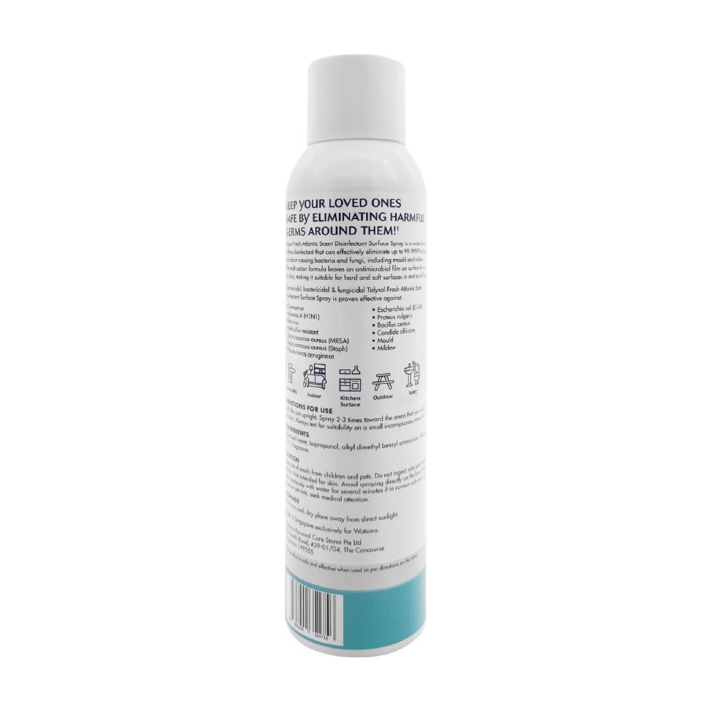 Fresh Atlantic Scent Disinfectant Spray (Kills up to 99.9999% germs + 30 days Antimicrobial Film, Pet friendly, Non-toxic) 300ml