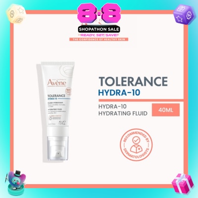 AVÈNE - Tolerance Hydra-10 Hydrating Fluid (Moisturiser for sensitive skin + Fragrance-free + Preservative-free) 40ml