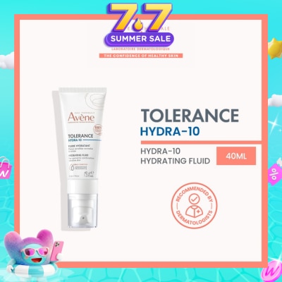 AVÈNE - Tolerance Hydra-10 Hydrating Fluid (Moisturiser for sensitive skin + Fragrance-free + Preservative-free) 40ml